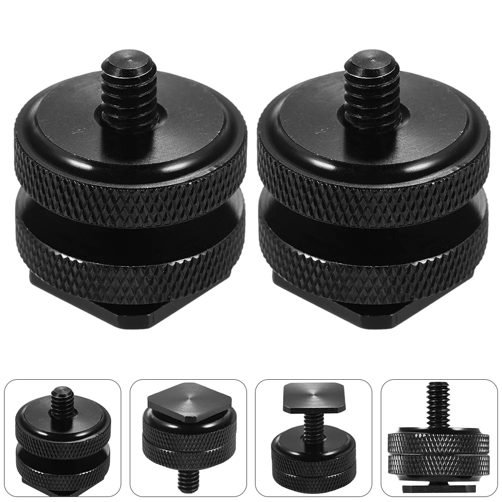 3 PCS Hot Shoe Mount 1/4 inch Camera Mount Tripod Screw Double Layer Adapter 
3 PCS Hot Shoe Mount 1/4 inch Camera Mount Tripod Screw Double Layer Adapter