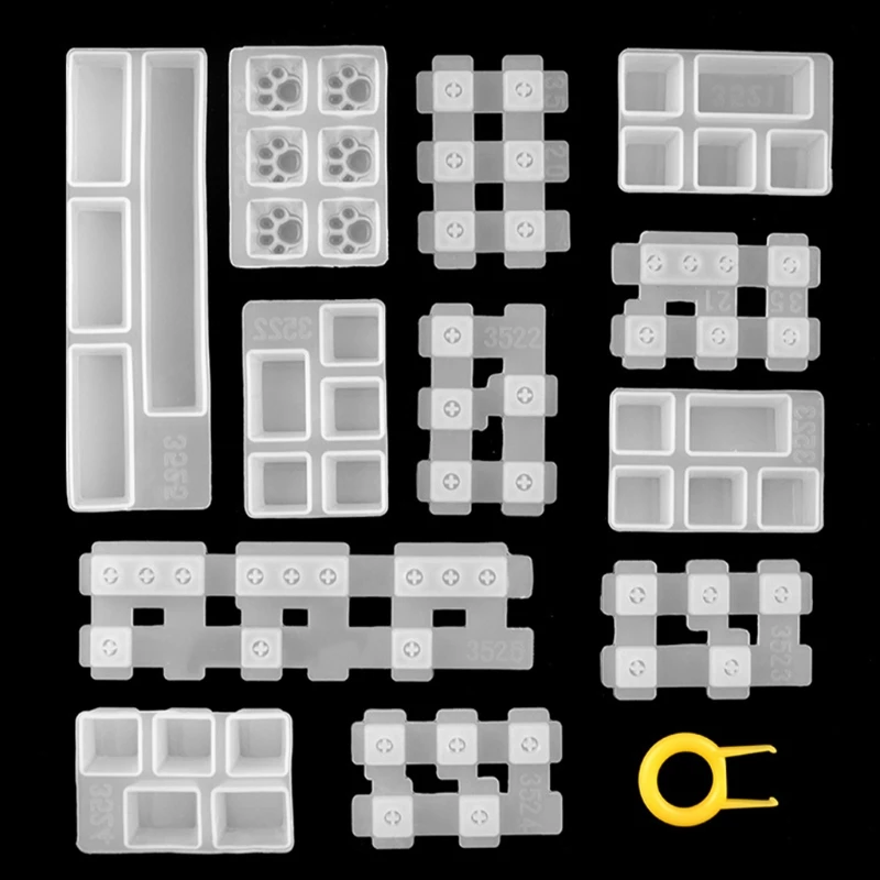 Manual DIY Mechanical Keyboard Key Cap Silicone Mold UV Crystal Epoxy Molds Handmade Crafts Making Tools 1 Set
Manual DIY Mechanical Keyboard Key Cap Silicone Mold UV Crystal Epoxy Molds Handmade Crafts Making Tools 1 Set