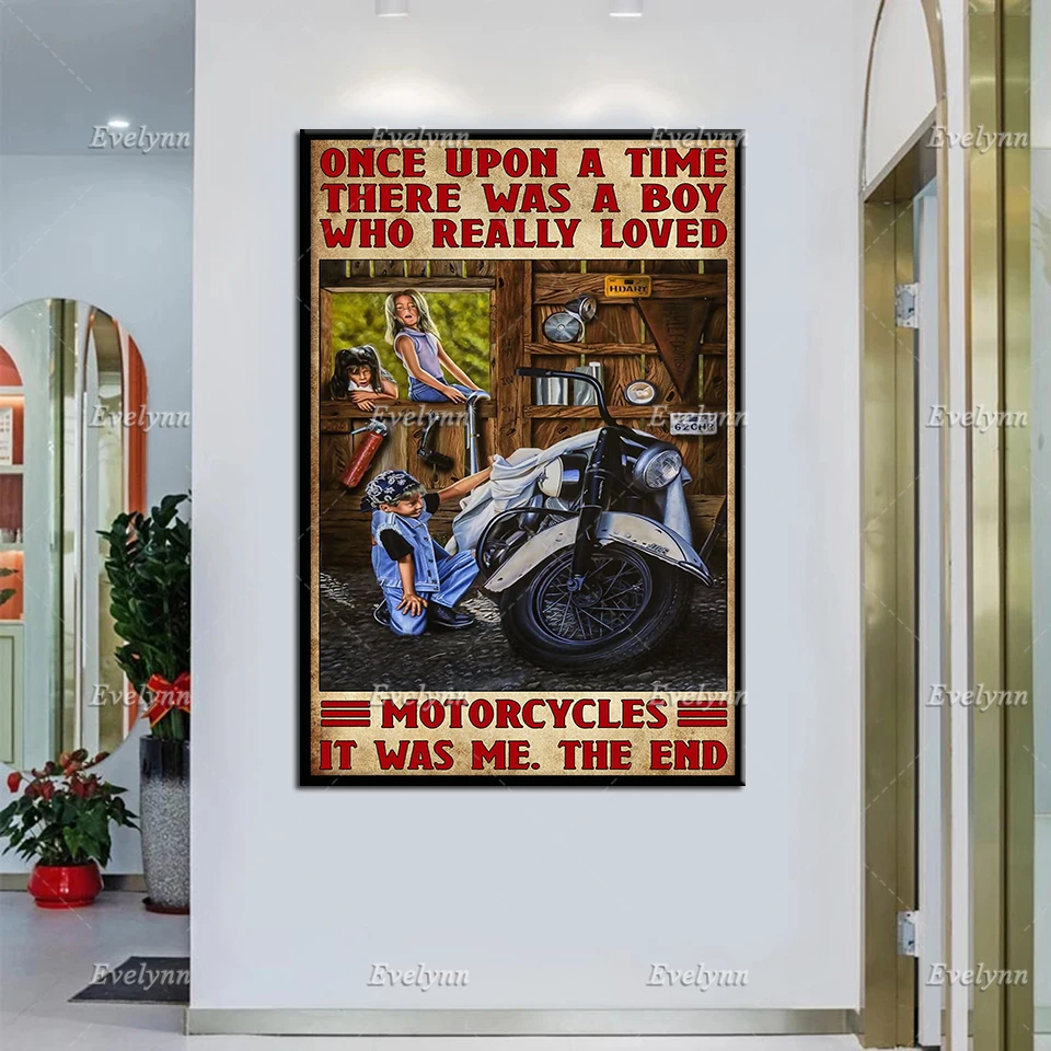 Racer Rider Biker Boy Once Upon A Time There Was A Boy Who Really Loved Motorcycles Poster Wall Art Prints Home Decor Canvas
Racer Rider Biker Boy Once Upon A Time There Was A Boy Who Really Loved Motorcycles Poster Wall Art Prints Home Decor Canvas