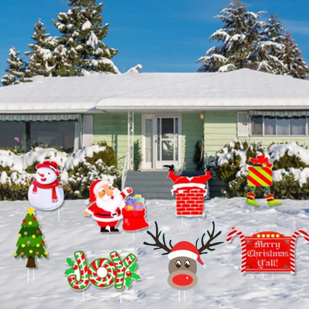 Christmas Theme Decorations Yard Ornament Plastic Hollow Board Garden Card Xmas Ornament Outdoor Lawn Sign 2022
Christmas Theme Decorations Yard Ornament Plastic Hollow Board Garden Card Xmas Ornament Outdoor Lawn Sign 2022