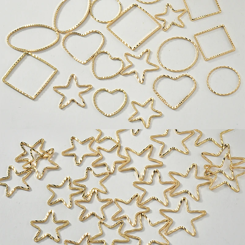 Color preserving copper plating 18K real gold geometric flower Pentagram round square peach heart love DIY Earrings 8pcs
Color preserving copper plating 18K real gold geometric flower Pentagram round square peach heart love DIY Earrings 8pcs