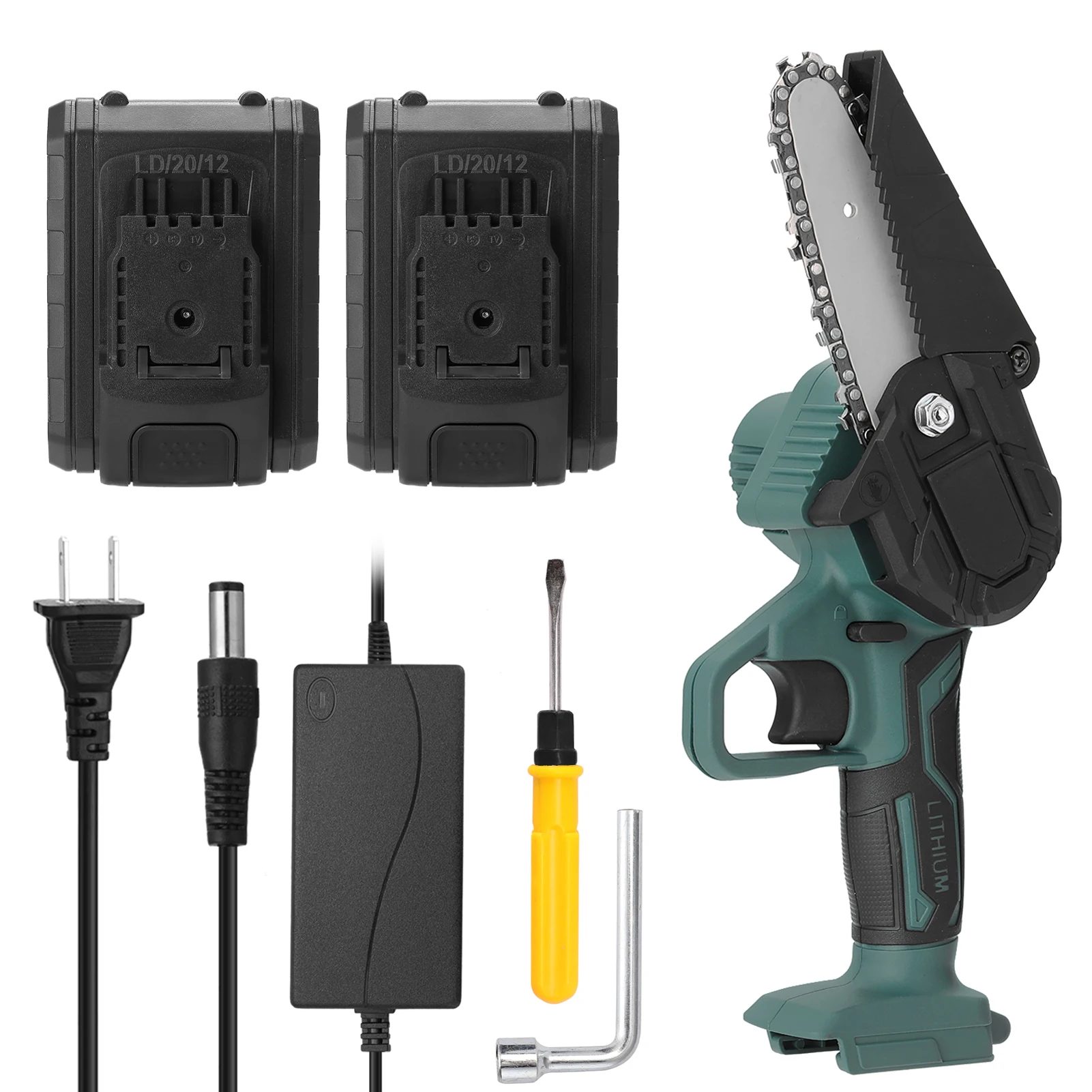 21V Mini Electric Pruning Saw Rechargeable Small Wood Spliting Chainsaw Woodworking Tool Garden Orchard Branch Clip 2 Batteries
21V Mini Electric Pruning Saw Rechargeable Small Wood Spliting Chainsaw Woodworking Tool Garden Orchard Branch Clip 2 Batteries
