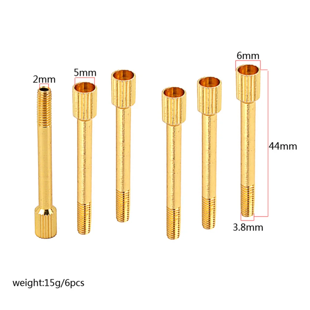 6pcs Brass Electric Guitar Tremolo Bridge Saddle Clamp Lock String Screw String Through Screw GAQ66 (Golden)
6pcs Brass Electric Guitar Tremolo Bridge Saddle Clamp Lock String Screw String Through Screw GAQ66 (Golden)