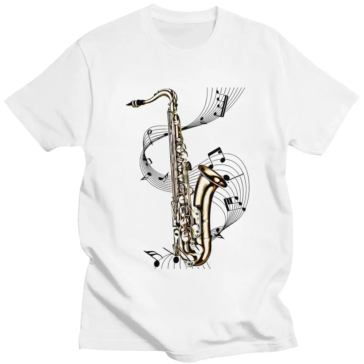 Classic Fashion Saxophone Tshirt Men Short-Sleeve Sax Lover T-shirt Saxophonist Gift Summer Tee Cotton Music Shirt Merchandise
Classic Fashion Saxophone Tshirt Men Short-Sleeve Sax Lover T-shirt Saxophonist Gift Summer Tee Cotton Music Shirt Merchandise