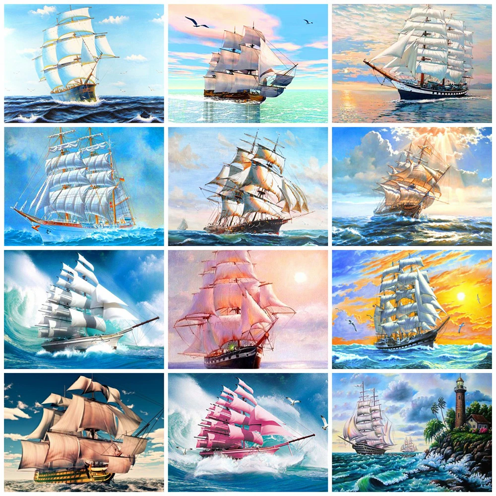 5D Diamond Embroidery Ship Diamond Painting Sailboat Rhinestone Mosaic Cross Stitch Kit Home Decor Painting Landscape Picture
5D Diamond Embroidery Ship Diamond Painting Sailboat Rhinestone Mosaic Cross Stitch Kit Home Decor Painting Landscape Picture