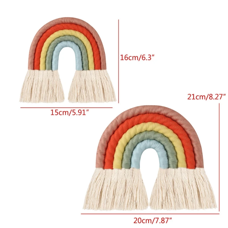 OOTDTY Home Decoration Accessories Rainbow Handmade Weaving Ornament Nordic Fresh Simple Kid Room Wall Hanging
OOTDTY Home Decoration Accessories Rainbow Handmade Weaving Ornament Nordic Fresh Simple Kid Room Wall Hanging