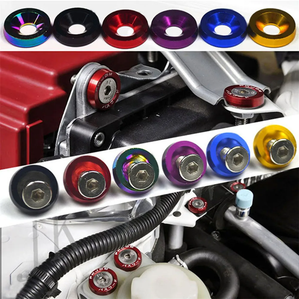 10PCS M6 JDM Car Modified Hex Fasteners Fender Washer Bumper Engine Concave Screws Steel Bolts Wholesale Quick delivery
10PCS M6 JDM Car Modified Hex Fasteners Fender Washer Bumper Engine Concave Screws Steel Bolts Wholesale Quick delivery