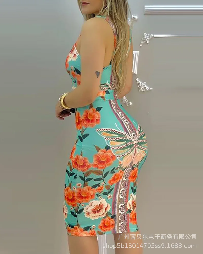 2021 Summer Blue Butterfly Floral Vest Printed Skirt Waist Long Skirt Sexy Bag Hip Slim Dress
2021 Summer Blue Butterfly Floral Vest Printed Skirt Waist Long Skirt Sexy Bag Hip Slim Dress