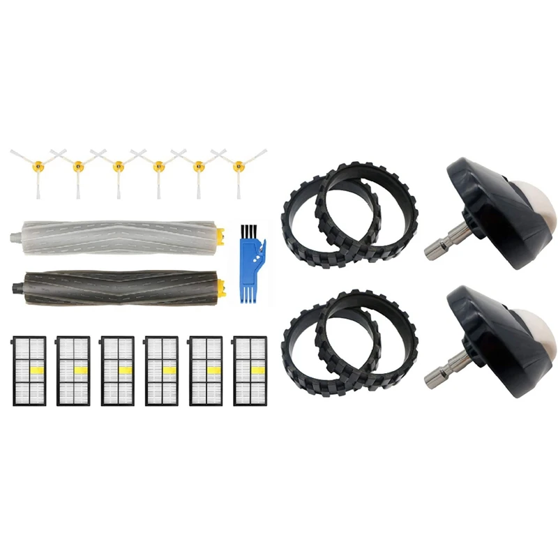 15Pcs Replacement Part Roller Brushes Filters Side Brushes & 1 Set Replacement Front Wheel Tires
15Pcs Replacement Part Roller Brushes Filters Side Brushes & 1 Set Replacement Front Wheel Tires