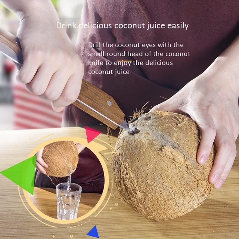 Открывалка для кокоса открывалка фруктов двухсторонний кокосовый резак с