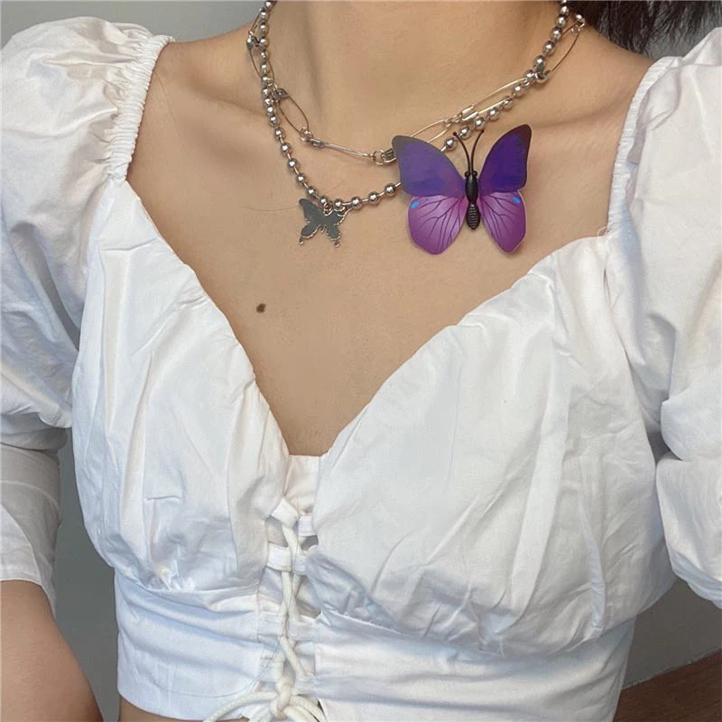 2021 New Butterfly White Popular Necklace for Women Handcuffs Pendant Clavicle Neck Chain Female Jewelry Choker
2021 New Butterfly White Popular Necklace for Women Handcuffs Pendant Clavicle Neck Chain Female Jewelry Choker