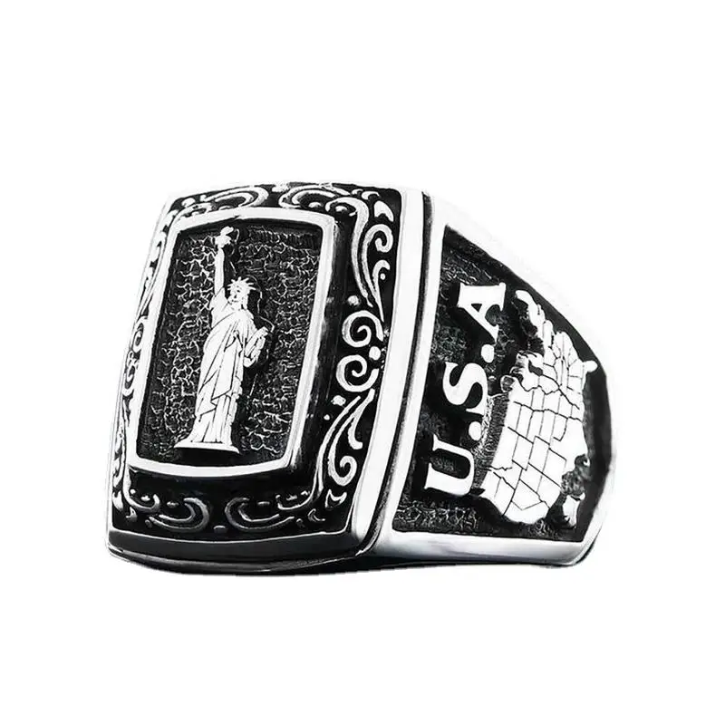 Gothic Vintage Statue of Liberty Ring Steampunk Men's Wide Ring Party Gift Jewelry Women's Accessories
Gothic Vintage Statue of Liberty Ring Steampunk Men's Wide Ring Party Gift Jewelry Women's Accessories