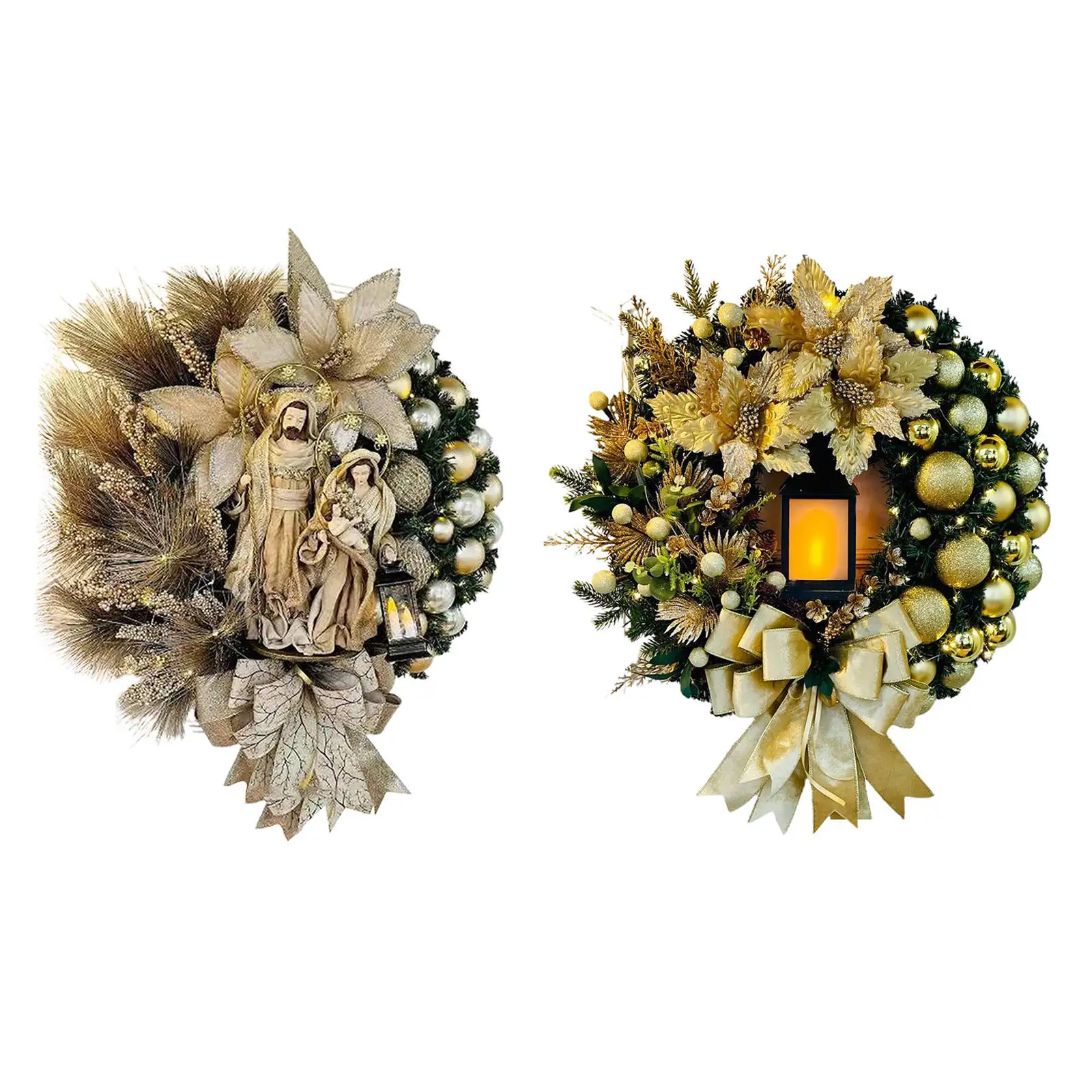 Garland Decorations Ornaments with Lights Christmas Wreath for Home Door Wall Xmas
Garland Decorations Ornaments with Lights Christmas Wreath for Home Door Wall Xmas