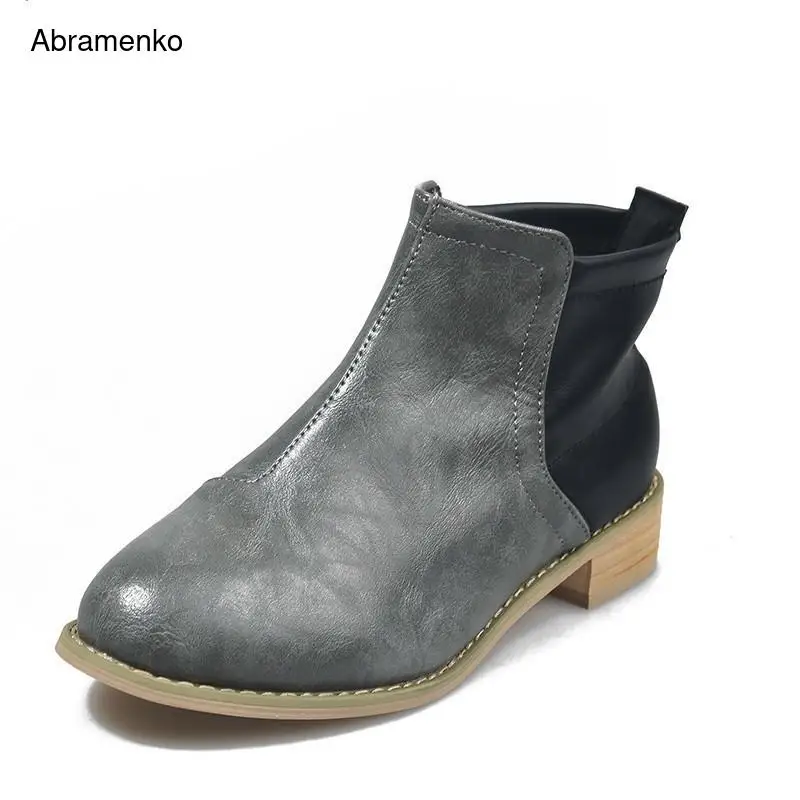 Ankle Boots Women Autumn Leather Boots Fashion Flats Casual Ankle Boots For Women Pointed Toe Splicing Fashion Boots Size 35-43
Ankle Boots Women Autumn Leather Boots Fashion Flats Casual Ankle Boots For Women Pointed Toe Splicing Fashion Boots Size 35-43