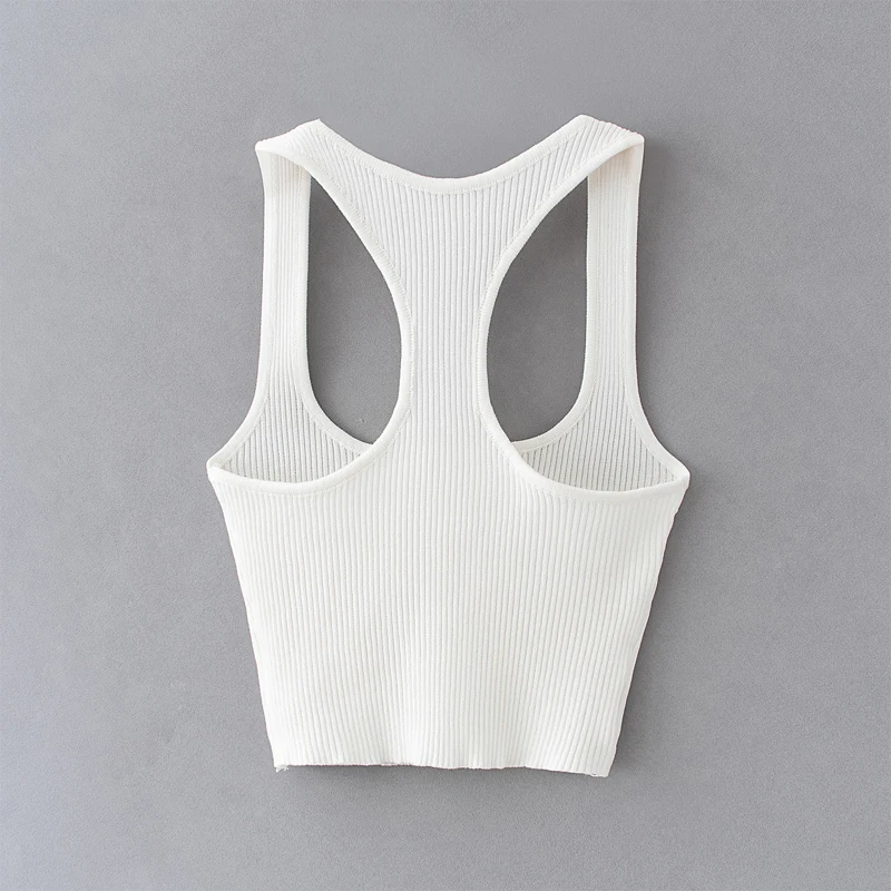 Summer women's camisole casual solid color button decoration short knit camisole
Summer women's camisole casual solid color button decoration short knit camisole