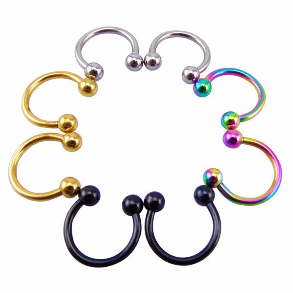1PCS Round Shape Ring Earring New Stainless Steel Nostril Nose Ring Hot Circular Piercing Ball Horseshoe Rings Sharp
1PCS Round Shape Ring Earring New Stainless Steel Nostril Nose Ring Hot Circular Piercing Ball Horseshoe Rings Sharp