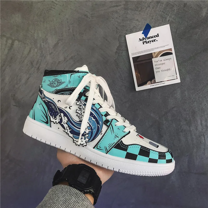 Anime Shoes Men Sneakers Leather High Top Rubber Outdoor Zapatillas Hombre Demon Slayer Shoes Tanjiro Flats
Anime Shoes Men Sneakers Leather High Top Rubber Outdoor Zapatillas Hombre Demon Slayer Shoes Tanjiro Flats
