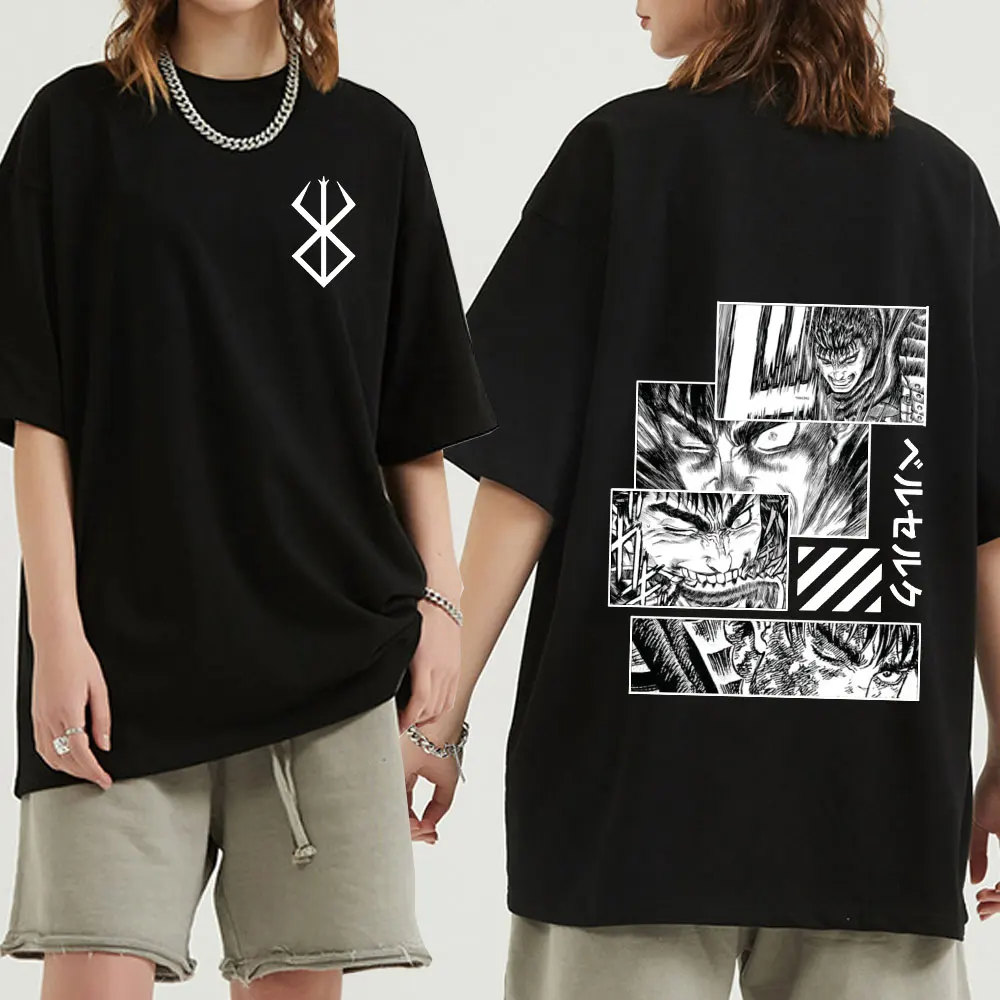Berserk Guts Summer Double-sided Printing Oversized Top Clothes Men Graphic Tee Shirt Couple Clothes Harajuku Kawaii T Shirt
Berserk Guts Summer Double-sided Printing Oversized Top Clothes Men Graphic Tee Shirt Couple Clothes Harajuku Kawaii T Shirt