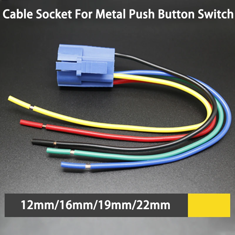 Metal Button Switch Wiring 12mm 16mm 19mm 22mm Cable Socket, Used For2-6 Wire Stable Light Indicator Button Connector
Metal Button Switch Wiring 12mm 16mm 19mm 22mm Cable Socket, Used For2-6 Wire Stable Light Indicator Button Connector