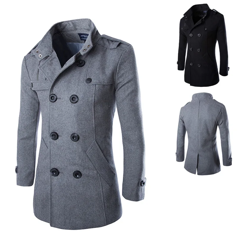 Men's Windbreaker Slim Solid Color Double Breasted Lapel Medium Length England Style Spring Autumn Hot Sale Male Coat
Men's Windbreaker Slim Solid Color Double Breasted Lapel Medium Length England Style Spring Autumn Hot Sale Male Coat