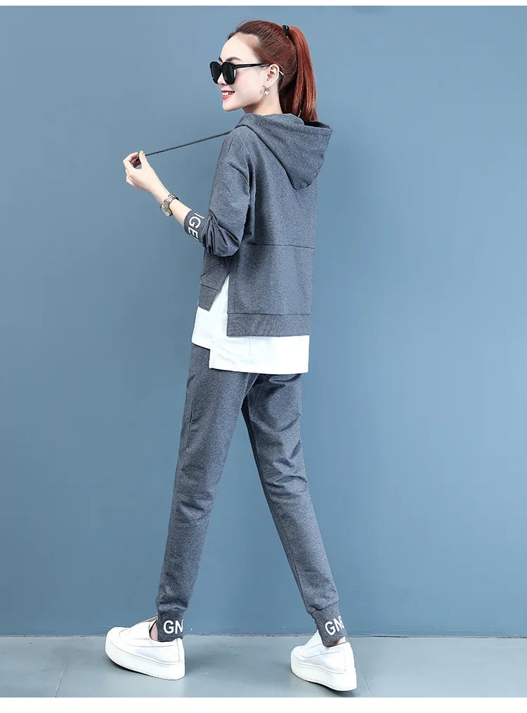 Rlyaeiz Korean Autumn Tracksuit Fashion 2 Piece Set Women Sporting Wear 2019 Casual Fake 2 Piece Hoodies + Pants Sporting Suits
Rlyaeiz Korean Autumn Tracksuit Fashion 2 Piece Set Women Sporting Wear 2019 Casual Fake 2 Piece Hoodies + Pants Sporting Suits