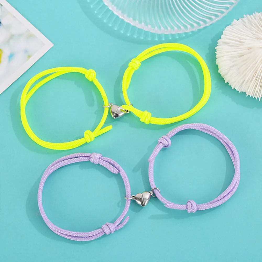 Luminous Magnetic Couple Bracelets Adjustable Matching Heart Magnet Rope Bracelet Love Anniversary Gift for Boyfriend Girlfriend
Luminous Magnetic Couple Bracelets Adjustable Matching Heart Magnet Rope Bracelet Love Anniversary Gift for Boyfriend Girlfriend