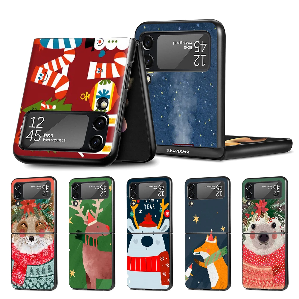 Christmas Animal Cat Deer Fox Case for Samsung Galaxy Z Flip3 5G Black Hard Cell Phone Cover Z Flip 3 PC Shell Zflip3 Capa
Christmas Animal Cat Deer Fox Case for Samsung Galaxy Z Flip3 5G Black Hard Cell Phone Cover Z Flip 3 PC Shell Zflip3 Capa