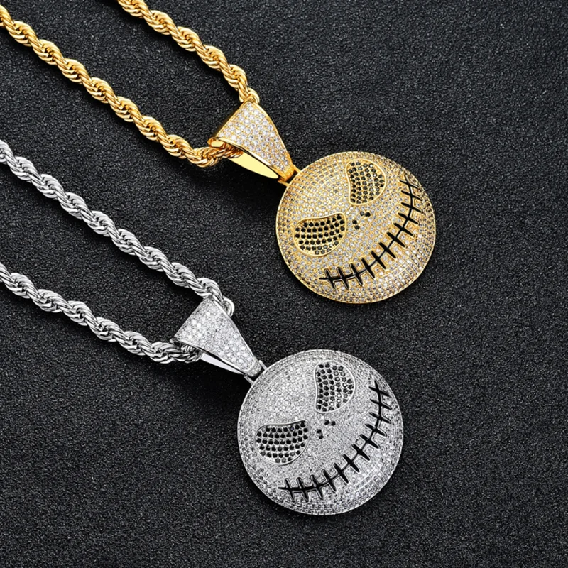 Hip Hop Rhinestone Necklace Ice Out Skull Head Grimace Pendant Cubic Zircon Chain Luxury Rock Jewelry
Hip Hop Rhinestone Necklace Ice Out Skull Head Grimace Pendant Cubic Zircon Chain Luxury Rock Jewelry