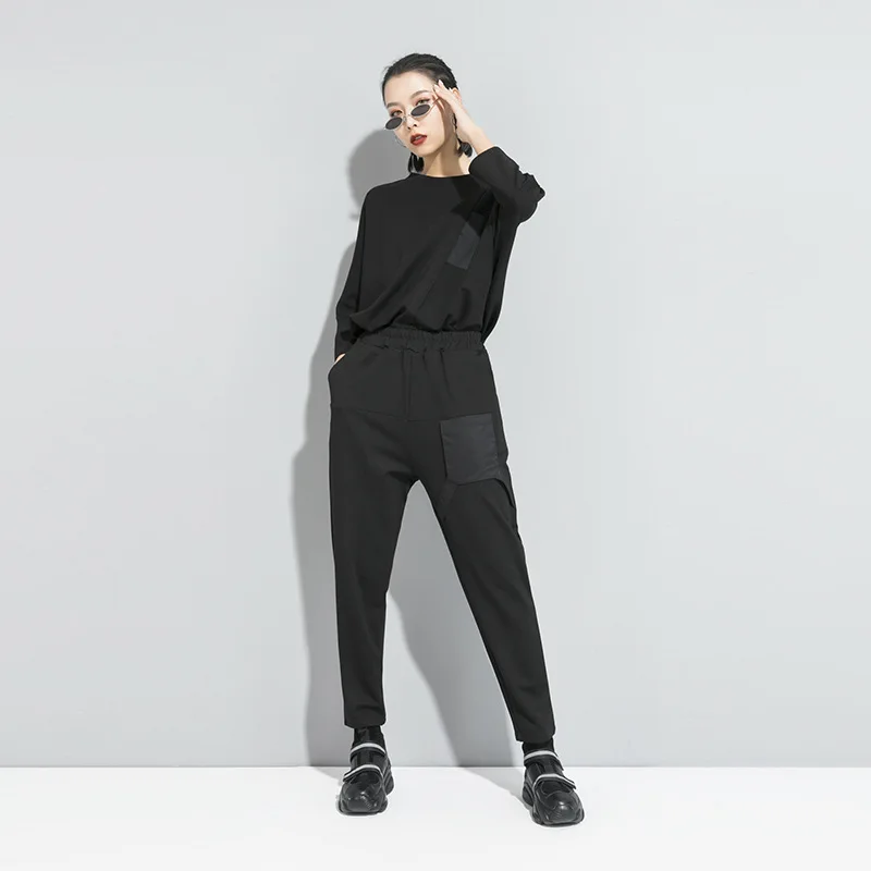 2020 New Fashion Spring Autumn Women Casual Harem Pants Elastic Waist Female Black Loose Pant Trousers Streetwear WP153 
2020 New Fashion Spring Autumn Women Casual Harem Pants Elastic Waist Female Black Loose Pant Trousers Streetwear WP153