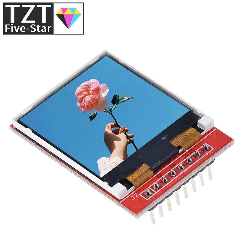 

TZT 5V 3.3V 1.44 inch TFT LCD Display Module 128*128 Color Sreen SPI Compatible For Arduino mega2560 STM32 SCM 51