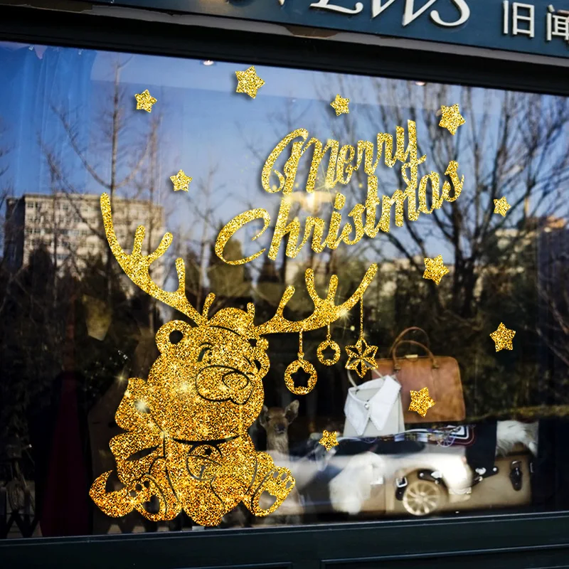 Wall Decorations Living Room Wall Stickers Christmas New Year Window Glass Door Bear Decals Removable Self Adhesive PVC Poster
Wall Decorations Living Room Wall Stickers Christmas New Year Window Glass Door Bear Decals Removable Self Adhesive PVC Poster