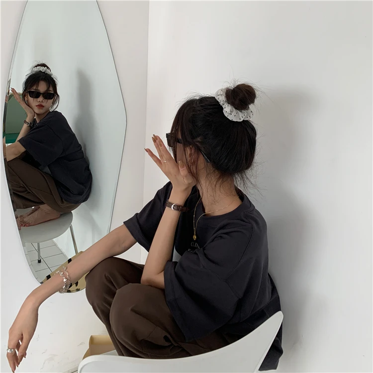 YTX630 ins tide summer 2021 new loose design sense niche short-sleeved T-shirt women
YTX630 ins tide summer 2021 new loose design sense niche short-sleeved T-shirt women