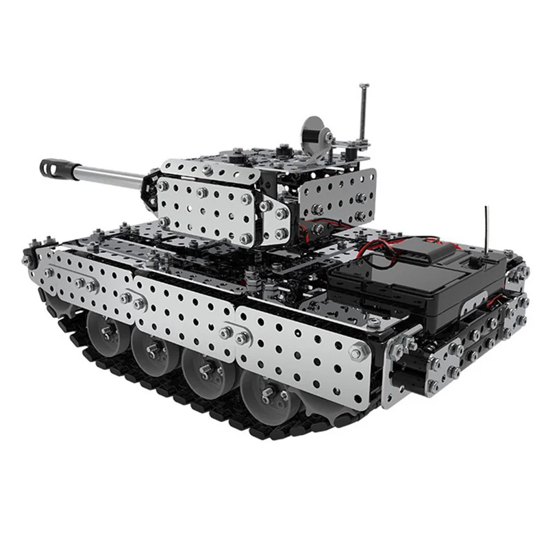 952PCS 2.4G RC Military Cool Tank DIY Assembly Set Stainless Steel RC Model Toy For Boys Built-in 3.7V 300MAh Lithium Battery
952PCS 2.4G RC Military Cool Tank DIY Assembly Set Stainless Steel RC Model Toy For Boys Built-in 3.7V 300MAh Lithium Battery