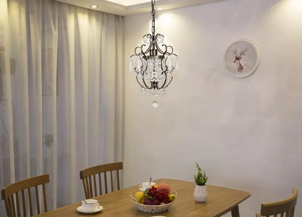 Ganeed Crystal Mini Chandelier Small Hanging Lamp Chrome Ceiling Light Pendant for Dining Kitchen Room Bedroom Bar Coffee Shop
Ganeed Crystal Mini Chandelier Small Hanging Lamp Chrome Ceiling Light Pendant for Dining Kitchen Room Bedroom Bar Coffee Shop