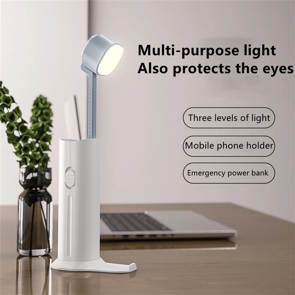 New LED Eye Protection Desk Lamp Mobile Phone Holder Charger Power Bank Simple Telescopic Folding LED Flashlight Table Lamp Gift
New LED Eye Protection Desk Lamp Mobile Phone Holder Charger Power Bank Simple Telescopic Folding LED Flashlight Table Lamp Gift