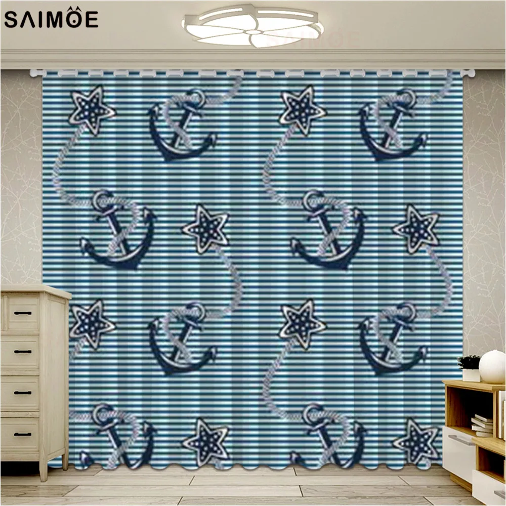 Star and Anchor Navigation Cartoon Children Blackout Curtains for Living Room Kids Bedroom Decorative Door Curtain Ultra-thin
Star and Anchor Navigation Cartoon Children Blackout Curtains for Living Room Kids Bedroom Decorative Door Curtain Ultra-thin
