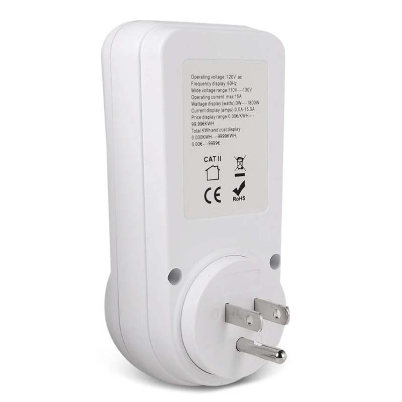 Electricity Usage Monitor Power Meter Plug Digital LCD Display Energy Meter Plug Volt Amps Watt kWh Consumption Analyzer
Electricity Usage Monitor Power Meter Plug Digital LCD Display Energy Meter Plug Volt Amps Watt kWh Consumption Analyzer