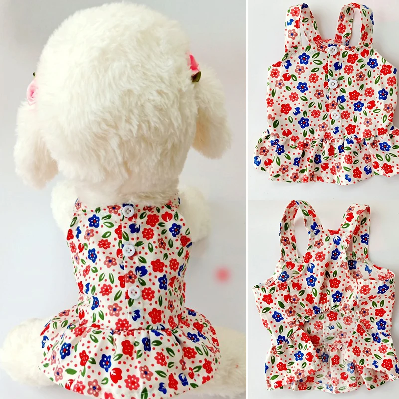 Summer Floral Dog Dress Puppy Cat Buckle Skirt Cardigan Pet Wedding Dresses For Chihuahua Pug Yorkie Clothing Cute Pet Clothes
Summer Floral Dog Dress Puppy Cat Buckle Skirt Cardigan Pet Wedding Dresses For Chihuahua Pug Yorkie Clothing Cute Pet Clothes