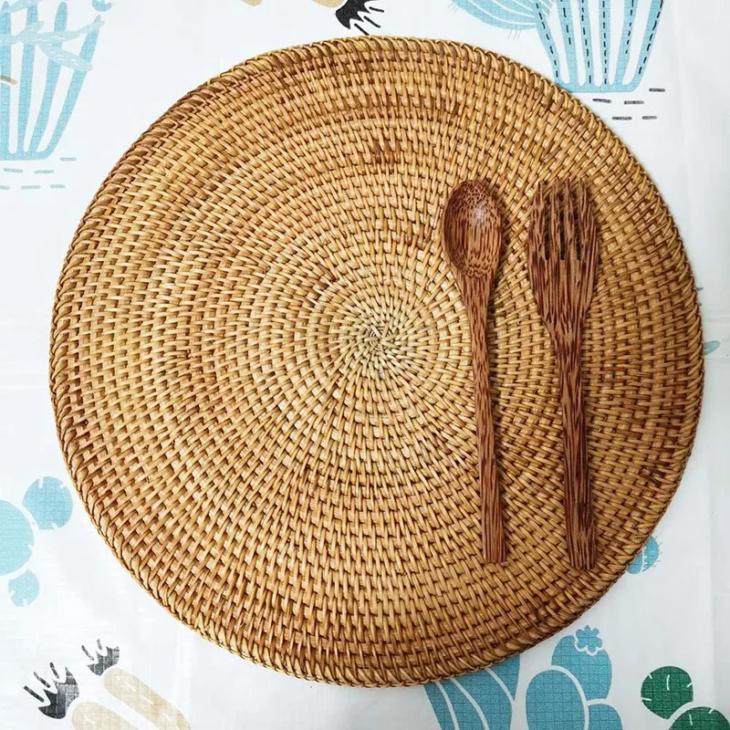 Hot Sale 6 Pcs Round Handmade Braided Table Mats Natural Rattan Placemat Heat Resistant Mats Farmhouse Weave Placemats for Dinin
Hot Sale 6 Pcs Round Handmade Braided Table Mats Natural Rattan Placemat Heat Resistant Mats Farmhouse Weave Placemats for Dinin