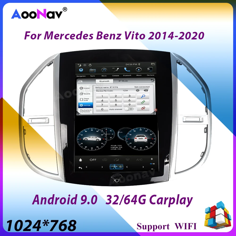 Автомагнитола на Android 9,0, мультимедийный плеер для Mercedes Benz Vito 2014-2020, GPS-навигация, вертикальный стерео экран, видео
Автомагнитола на Android 9,0, мультимедийный плеер для Mercedes Benz Vito 2014-2020, GPS-навигация, вертикальный стерео экран, видео