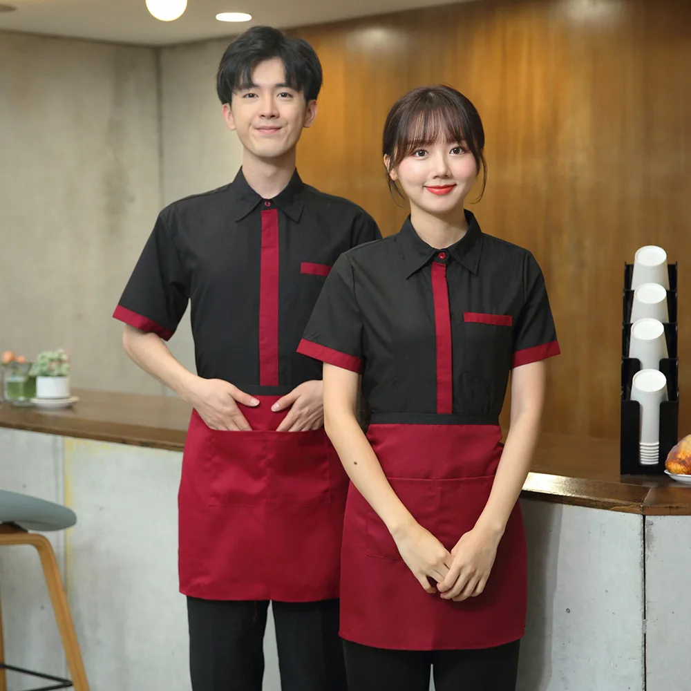 Hotel Work Women Ding Room Waiter Short Sleeve Men Hot Pot Tea House Catering Short Sleeve Spring New
Hotel Work Women Ding Room Waiter Short Sleeve Men Hot Pot Tea House Catering Short Sleeve Spring New