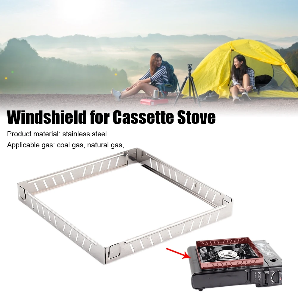 Outdoor Gas Stove Wind Screen Foldable Wind Shield Stainless Steel Burner Screen Cooking BBQ Stove Camping Hiking Accessories
Outdoor Gas Stove Wind Screen Foldable Wind Shield Stainless Steel Burner Screen Cooking BBQ Stove Camping Hiking Accessories