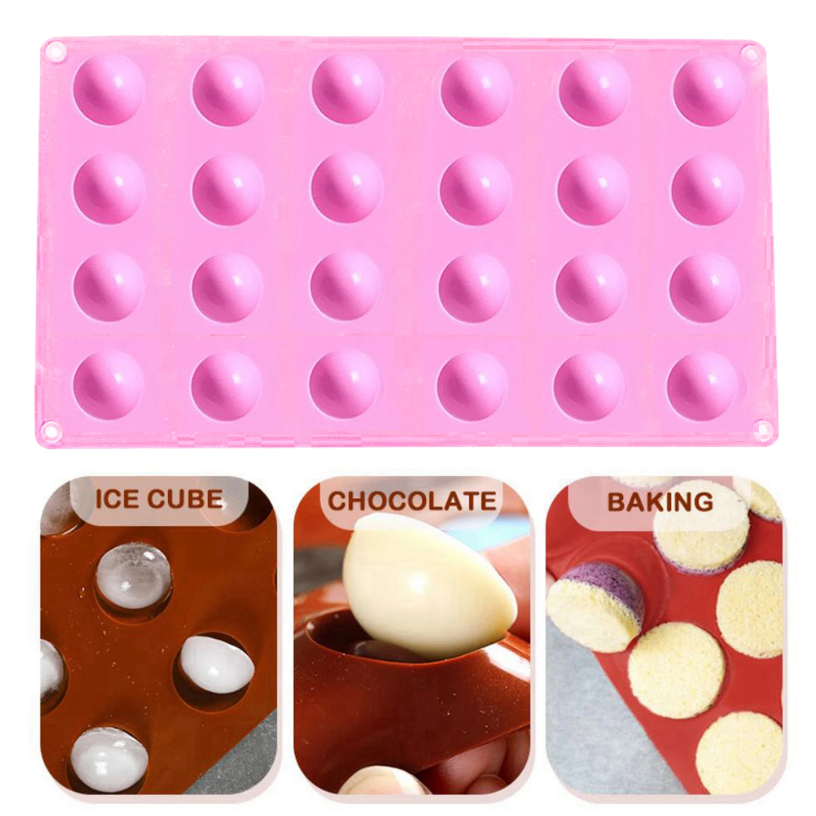 Rectangle Semi Sphere Silicone Mold, Half Sphere Silicone Baking Molds for Making Chocolate, Cake, Jelly, Dome Mousse
Rectangle Semi Sphere Silicone Mold, Half Sphere Silicone Baking Molds for Making Chocolate, Cake, Jelly, Dome Mousse
