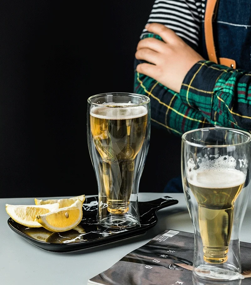 Set of 4- creative beer shaped fashion double layer wine glass Transparent party pub beer drinking
Set of 4- creative beer shaped fashion double layer wine glass Transparent party pub beer drinking
