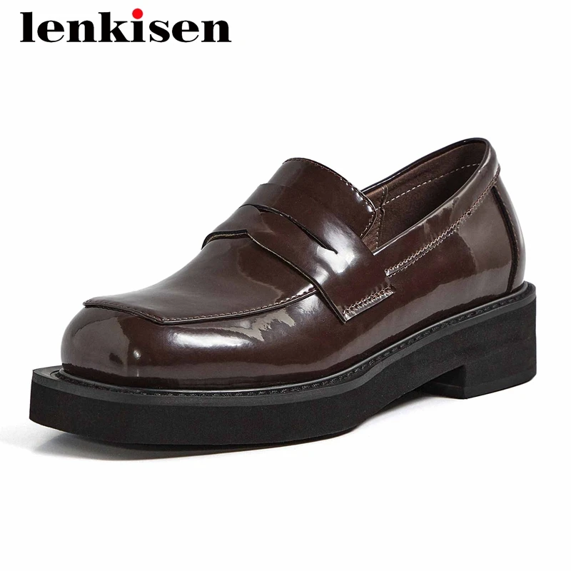 Lenkisen large size preppy style neutral full grain leather square toe thick med heel slip on office lady mature women pumps L16
Lenkisen large size preppy style neutral full grain leather square toe thick med heel slip on office lady mature women pumps L16