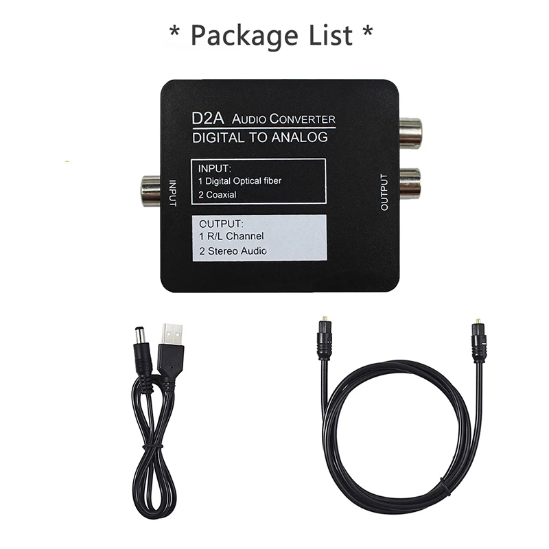 Оптический переходник Wiistar Spdif с цифровым и аналоговым преобразователем L/R RCA 3 5 мм