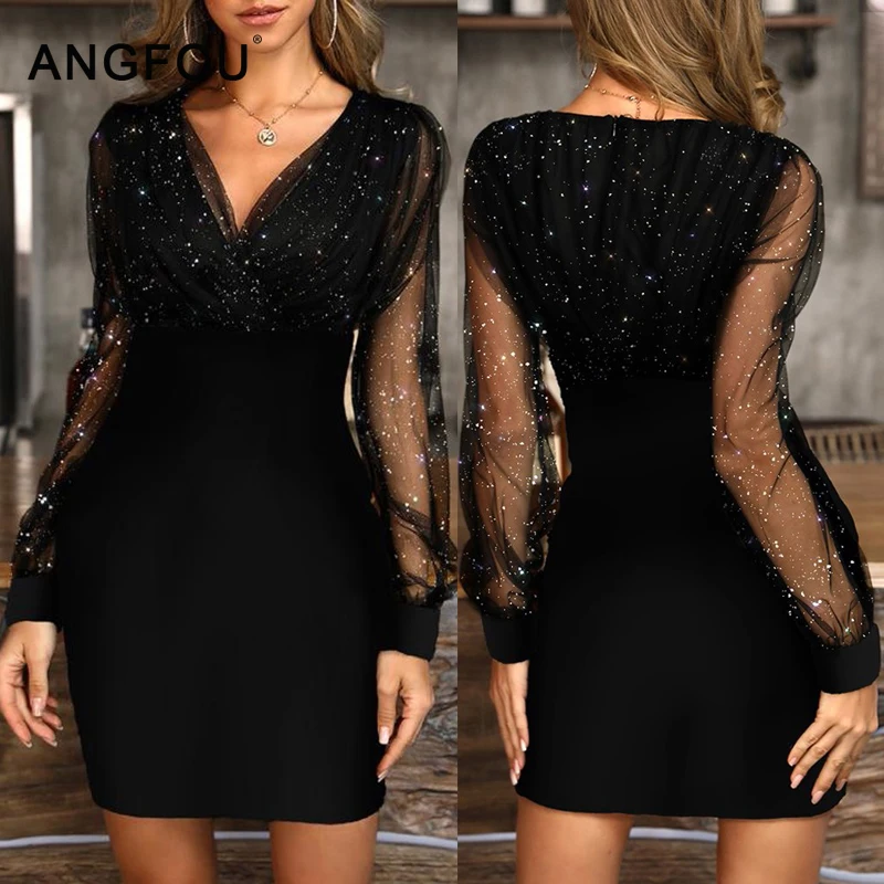 New Women Elegant Black Dresses Transparent Mesh Floral Print Long Sleeve Patchwork Mini Dress Ladies Sexy Lace Party Club Dress
New Women Elegant Black Dresses Transparent Mesh Floral Print Long Sleeve Patchwork Mini Dress Ladies Sexy Lace Party Club Dress