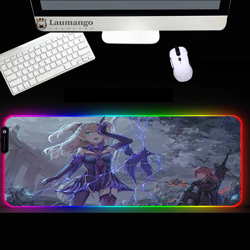 Genshin impact RGB Mouse Pad Keyboard Mat 14 Backlighting Modes Big Mouse Mat USB Powered Games Office table mat
Genshin impact RGB Mouse Pad Keyboard Mat 14 Backlighting Modes Big Mouse Mat USB Powered Games Office table mat