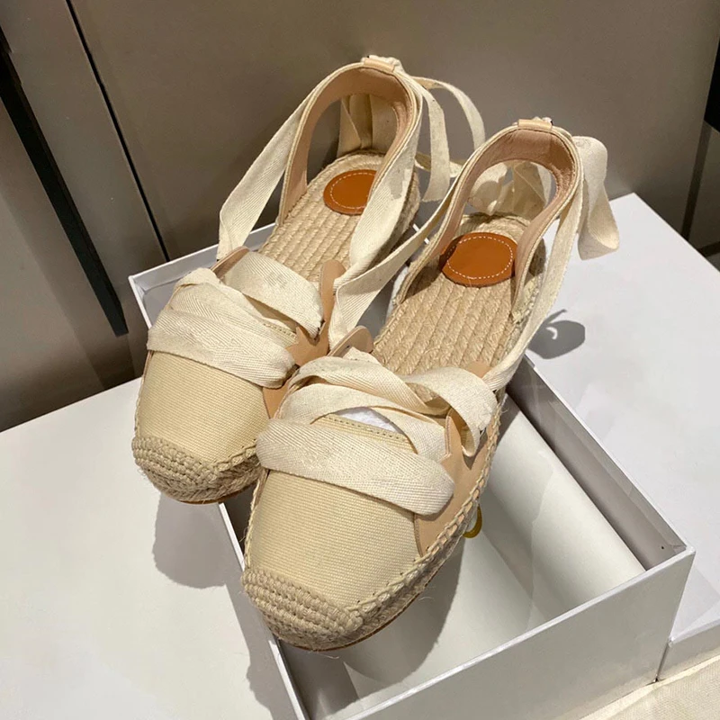 Hemp Rope Weaving Thick Sole Ballet Shoes Women Flat Round Toe Patchwork Ankle Strappy Sandals 2021 Spring Elegant Single Shoes
Hemp Rope Weaving Thick Sole Ballet Shoes Women Flat Round Toe Patchwork Ankle Strappy Sandals 2021 Spring Elegant Single Shoes