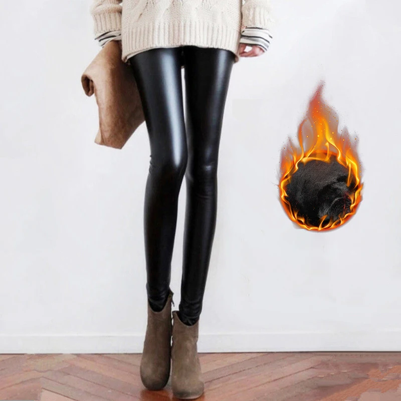 Leather Leggings Sport Fitness Winter Velvet Women Tight Pants Thickened Warm High Waist Slim Tights
Leather Leggings Sport Fitness Winter Velvet Women Tight Pants Thickened Warm High Waist Slim Tights